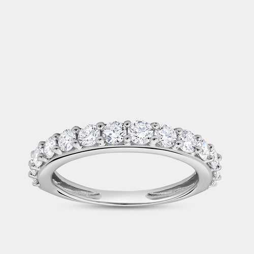 Gilded 1 Carat Lab-Grown Diamond Round-Shaped Wedding Band