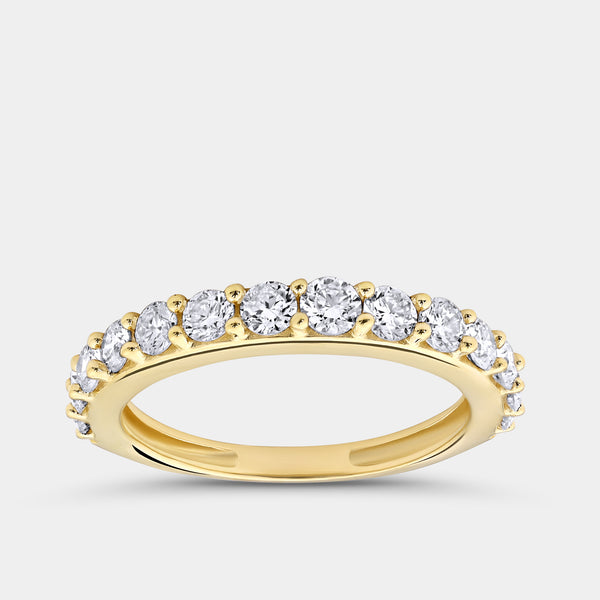 1 Carat Lab-Grown Diamond Round-Shaped Wedding Band — GILDED New York