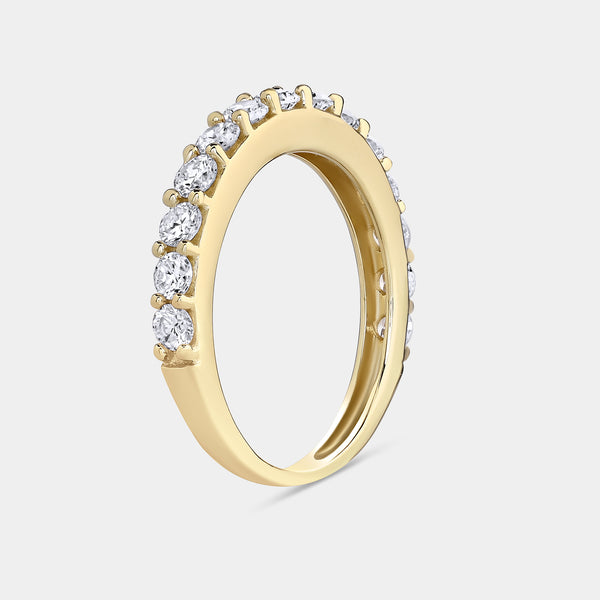 1 Carat Lab-Grown Diamond Round-Shaped Wedding Band — GILDED New York