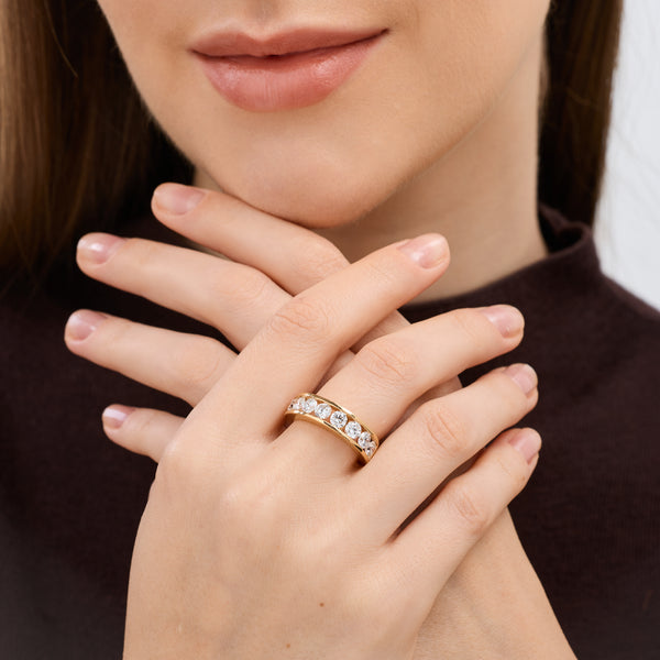 2 Carat Lab-Grown Diamond Channel-Set Classic Band — GILDED New York