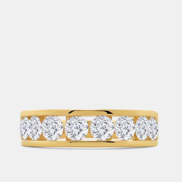 2 Carat Lab-Grown Diamond Channel-Set Classic Band — GILDED New York