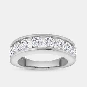 Gilded 2 Carat Lab-Grown Diamond Channel-Set Classic Band