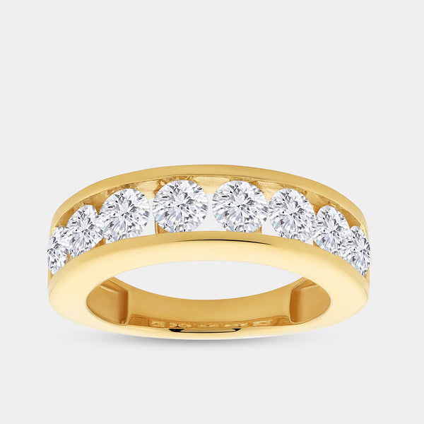 2 Carat Lab-Grown Diamond Channel-Set Classic Band — GILDED New York