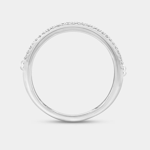 Gilded 1/4 Carat Lab-Grown Diamond Three-Row Petite Anniversary Band