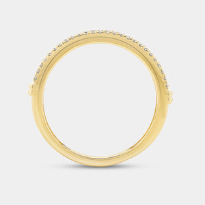 Gilded 1/4 Carat Lab-Grown Diamond Three-Row Petite Anniversary Band