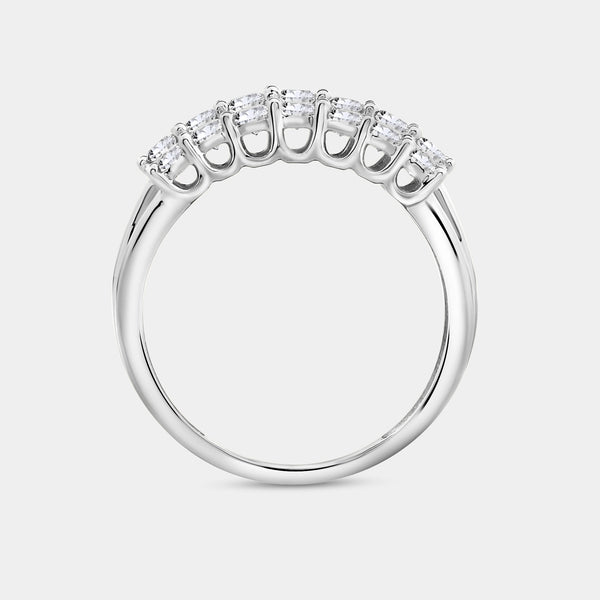1 Carat Lab-Grown Diamond Three-Row Prong-Set Grooved Anniversary Band — GILDED New York