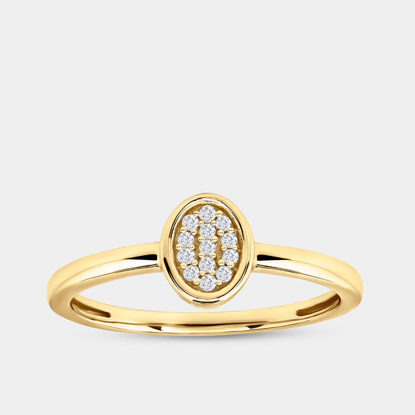 1/20 Carat Lab-Grown Diamond Oval-Shaped Pavé Stack Ring — GILDED New York