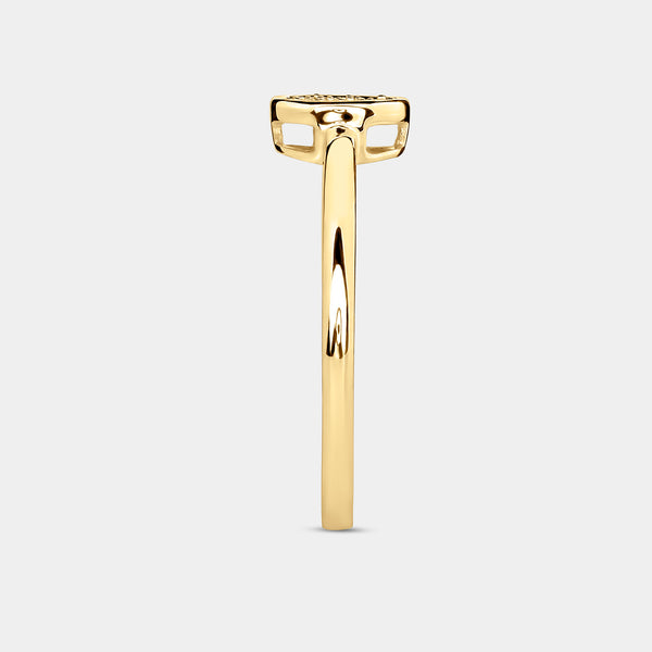 1/20 Carat Lab-Grown Diamond Oval-Shaped Pavé Stack Ring — GILDED New York