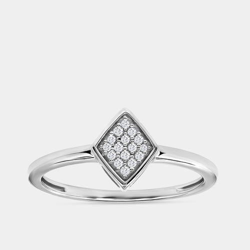 Gilded 1/20 Carat Lab-Grown Diamond Modern Pavé Stack Ring
