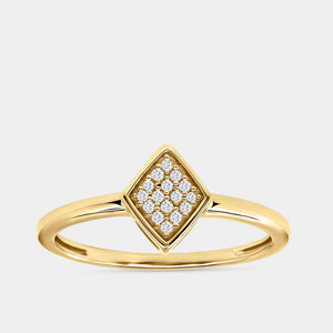 Gilded 1/20 Carat Lab-Grown Diamond Modern Pavé Stack Ring