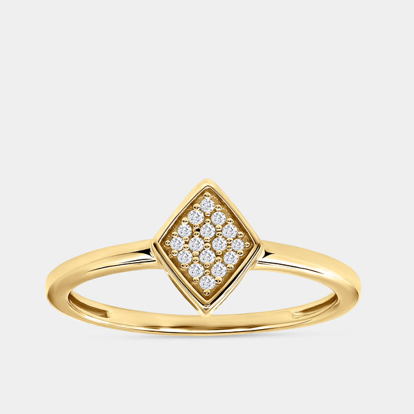 1/20 Carat Lab-Grown Diamond Modern Pavé Stack Ring — GILDED New York