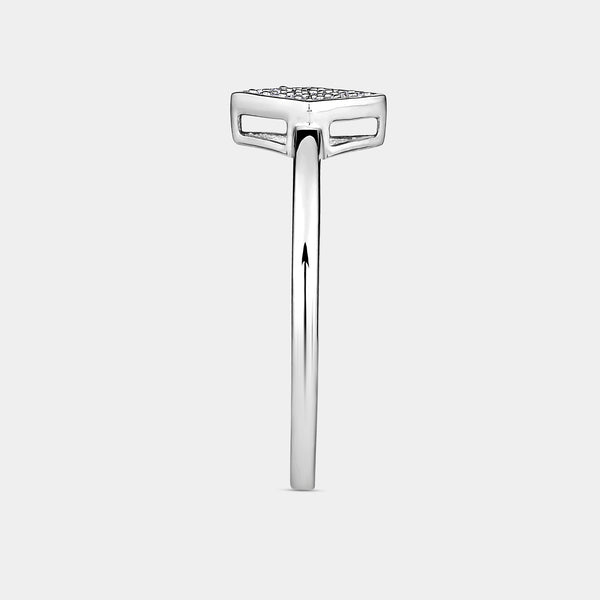 1/20 Carat Lab-Grown Diamond Modern Pavé Stack Ring — GILDED New York