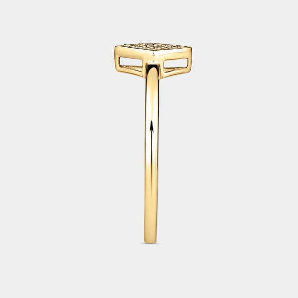 1/20 Carat Lab-Grown Diamond Modern Pavé Stack Ring — GILDED New York