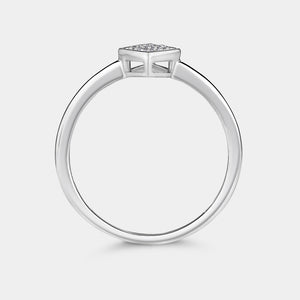 Gilded 1/20 Carat Lab-Grown Diamond Modern Pavé Stack Ring