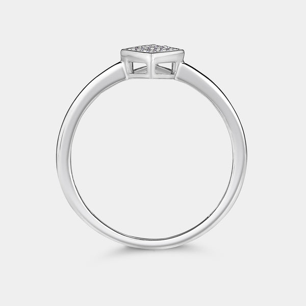 1/20 Carat Lab-Grown Diamond Modern Pavé Stack Ring — GILDED New York