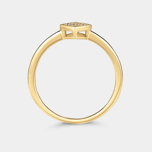 Gilded 1/20 Carat Lab-Grown Diamond Modern Pavé Stack Ring