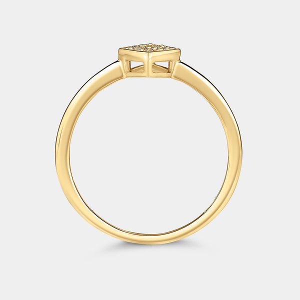 1/20 Carat Lab-Grown Diamond Modern Pavé Stack Ring — GILDED New York