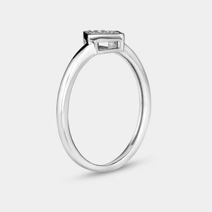 Gilded 1/20 Carat Lab-Grown Diamond Modern Pavé Stack Ring