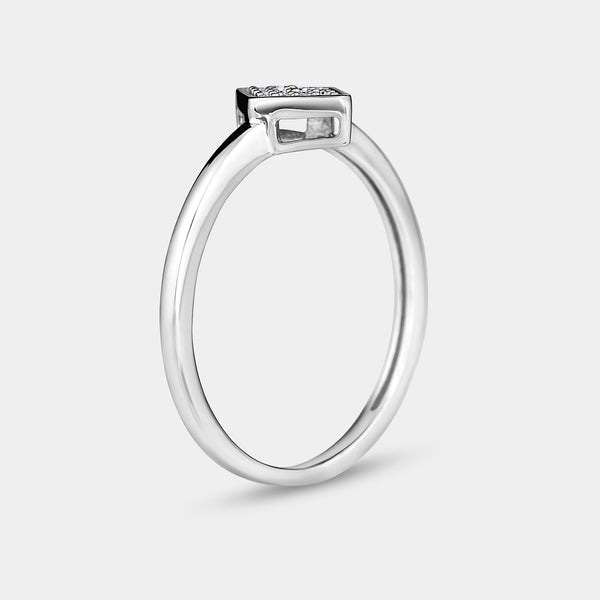 1/20 Carat Lab-Grown Diamond Modern Pavé Stack Ring — GILDED New York