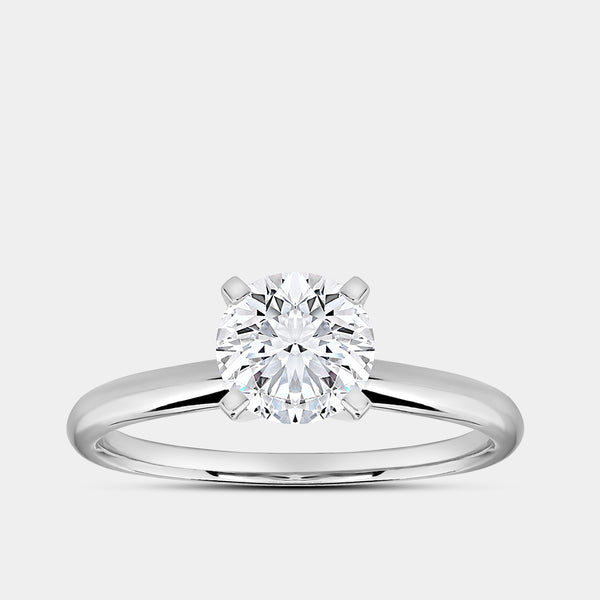 1 Carat Lab-Grown Diamond Round-Shaped Classic Solitaire Ring — GILDED New York