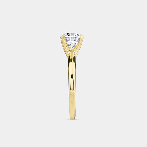 1 Carat Lab-Grown Diamond Round-Shaped Classic Solitaire Ring — GILDED New York