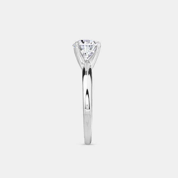 1 Carat Lab-Grown Diamond Round-Shaped Classic Solitaire Ring — GILDED New York