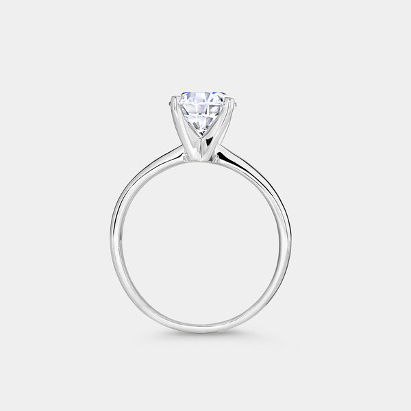 1 Carat Lab-Grown Diamond Round-Shaped Classic Solitaire Ring — GILDED New York