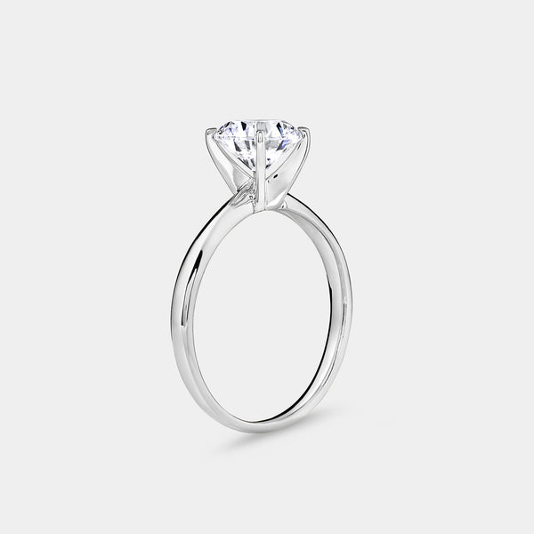 1 Carat Lab-Grown Diamond Round-Shaped Classic Solitaire Ring — GILDED New York