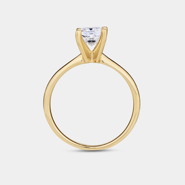 1 Carat Lab-Grown Diamond Princess-Cut Classic Solitaire Ring — GILDED New York