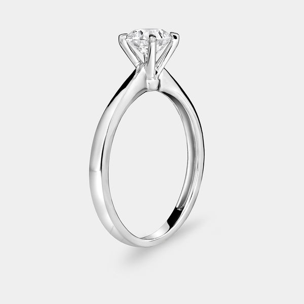 1 and 1/2 Carat Lab-Grown Diamond Round-Shaped Classic Solitaire Ring — GILDED New York