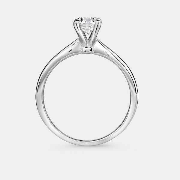 1 and 1/2 Carat Lab-Grown Diamond Round-Shaped Classic Solitaire Ring — GILDED New York