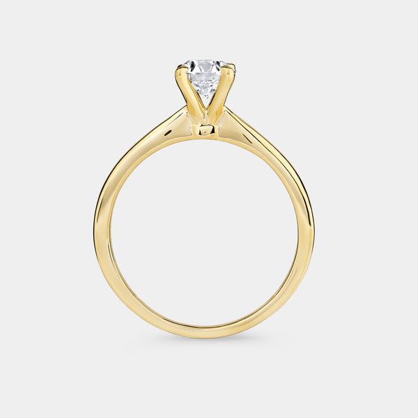 1 and 1/2 Carat Lab-Grown Diamond Round-Shaped Classic Solitaire Ring — GILDED New York