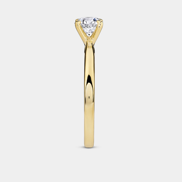 1 and 1/2 Carat Lab-Grown Diamond Round-Shaped Classic Solitaire Ring — GILDED New York