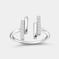 1/6 Carat Lab-Grown Diamond Piano Keys Stack Ring — GILDED New York