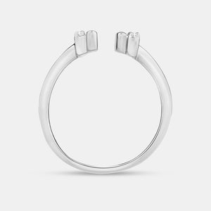 Gilded 1/6 Carat Lab-Grown Diamond Piano Keys Stack Ring