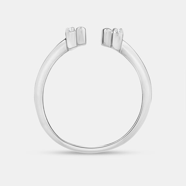 Gilded 1/6 Carat Lab-Grown Diamond Piano Keys Stack Ring