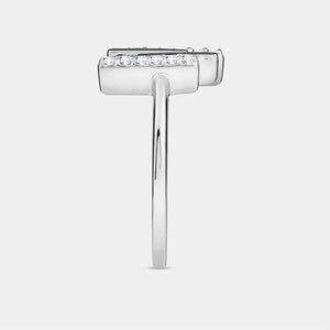 Gilded 1/6 Carat Lab-Grown Diamond Piano Keys Stack Ring