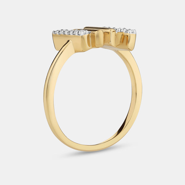 Gilded 1/6 Carat Lab-Grown Diamond Piano Keys Stack Ring