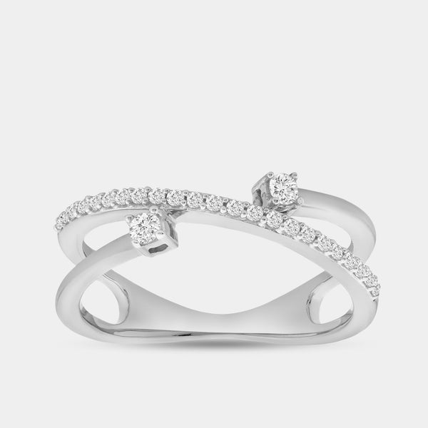1/5 Carat Lab-Grown Diamond Rings of Saturn Stack Ring — GILDED New York