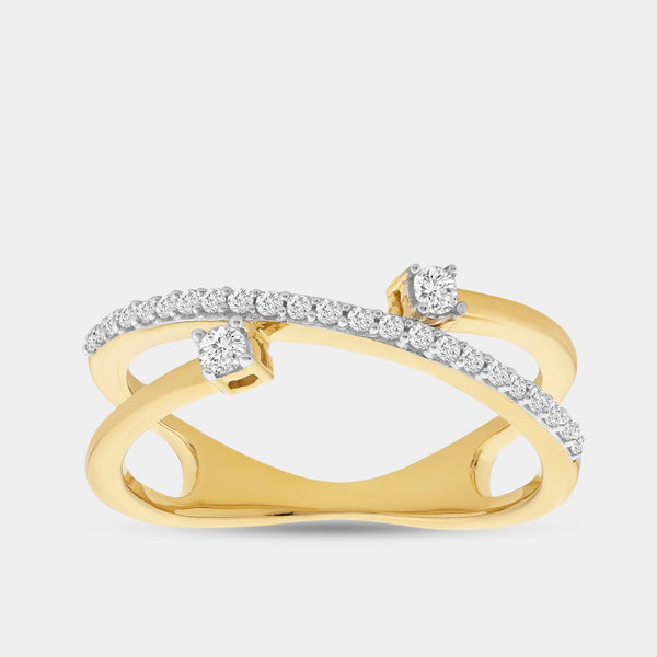1/5 Carat Lab-Grown Diamond Rings of Saturn Stack Ring — GILDED New York