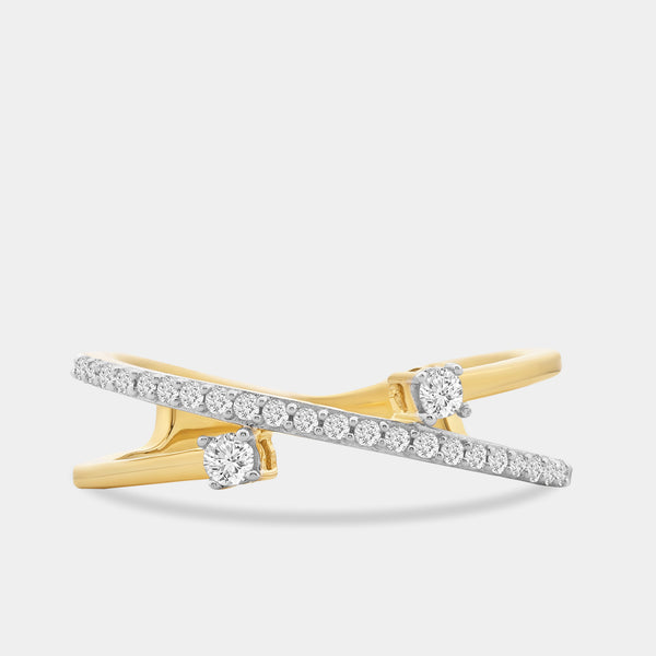 1/5 Carat Lab-Grown Diamond Rings of Saturn Stack Ring — GILDED New York