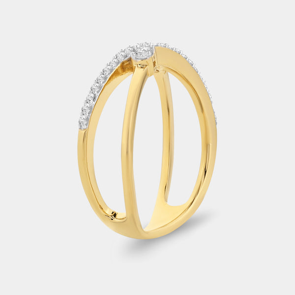 1/5 Carat Lab-Grown Diamond Rings of Saturn Stack Ring — GILDED New York