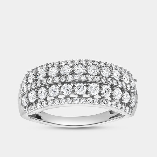 1 Carat Lab-Grown Diamond Multiple-Row Diamond Anniversary Band — GILDED New York