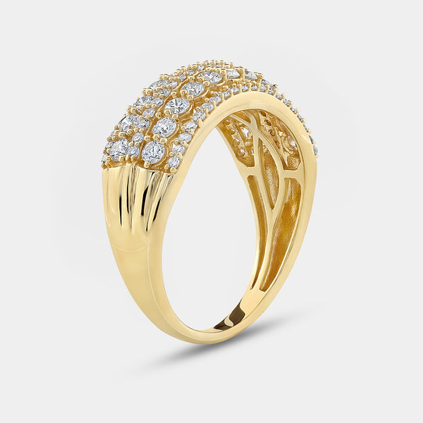 1 Carat Lab-Grown Diamond Multiple-Row Diamond Anniversary Band — GILDED New York