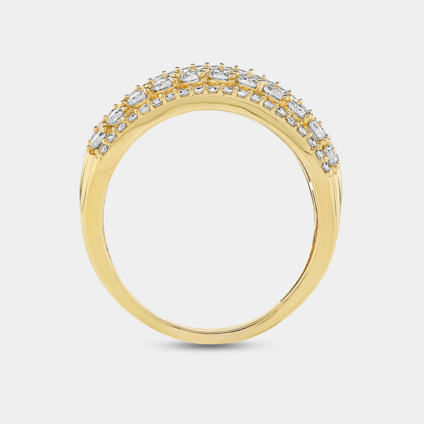 1 Carat Lab-Grown Diamond Multiple-Row Diamond Anniversary Band — GILDED New York