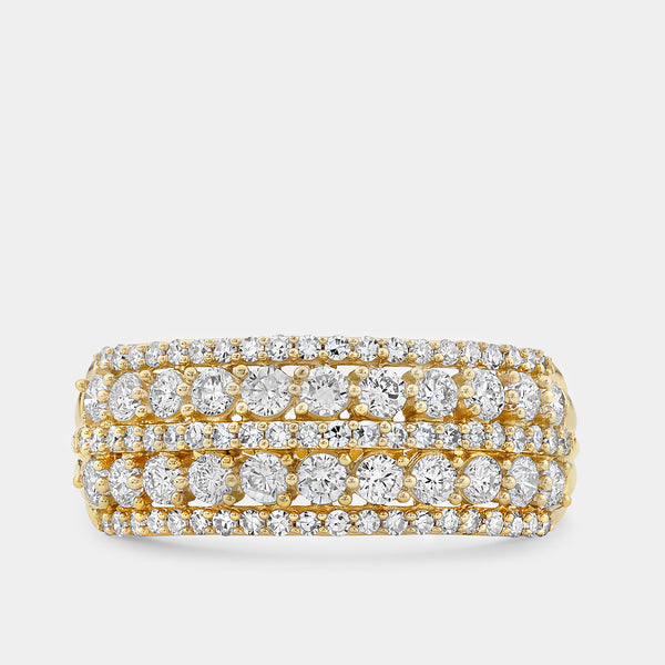1 Carat Lab-Grown Diamond Multiple-Row Diamond Anniversary Band — GILDED New York