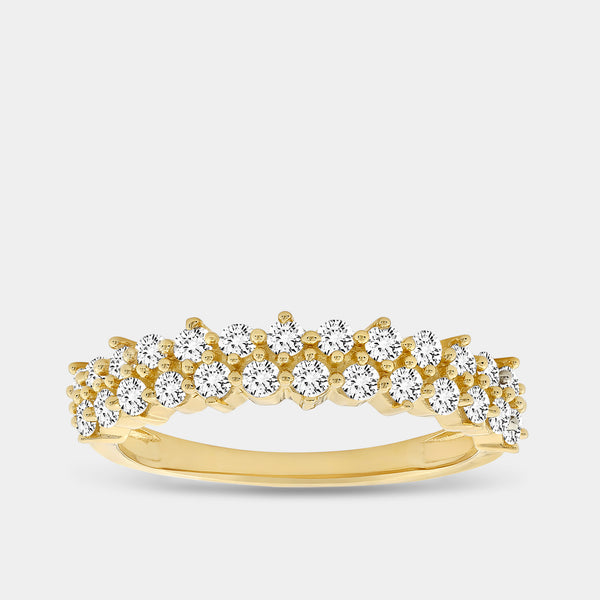 1/2 Carat Lab-Grown Diamond Zigzag Anniversary Band — GILDED New York