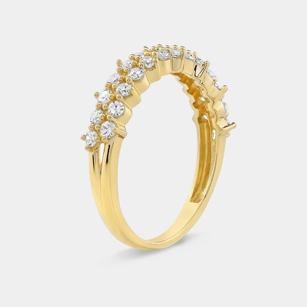 1/2 Carat Lab-Grown Diamond Zigzag Anniversary Band — GILDED New York