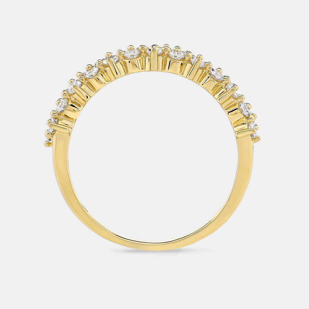 Gilded 1/2 Carat Lab-Grown Diamond Zigzag Anniversary Band