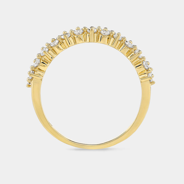 1/2 Carat Lab-Grown Diamond Zigzag Anniversary Band — GILDED New York